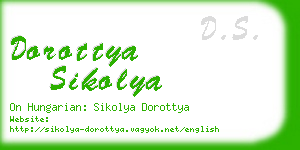 dorottya sikolya business card